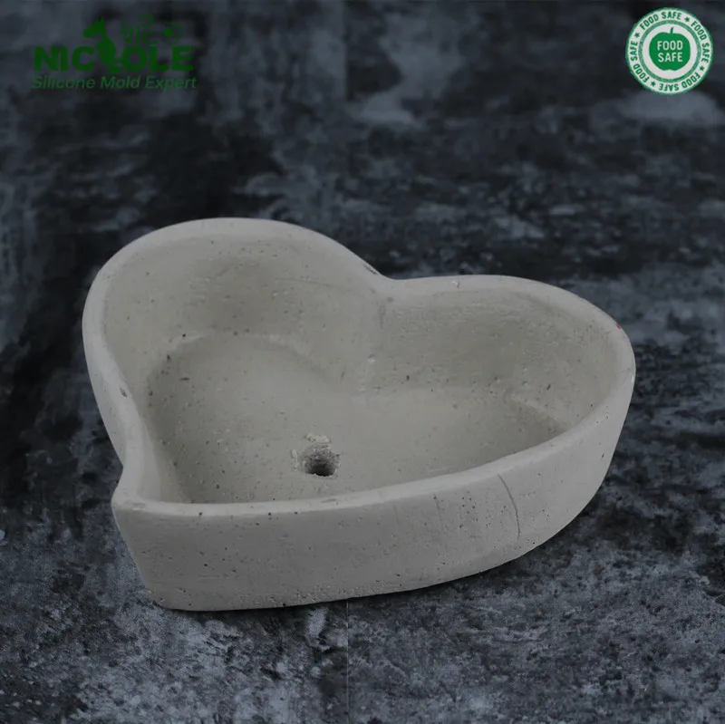 

Nicole Heart pot mold silicone flower pot mould Silicone concrete mold Clay mould concrete planter mold