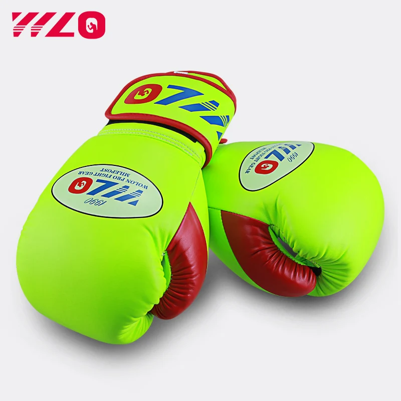 

professional grade Top quality leather boxing gloves made by powerful boxing glove manufacturers logo style accept custom, Black / red /green/white