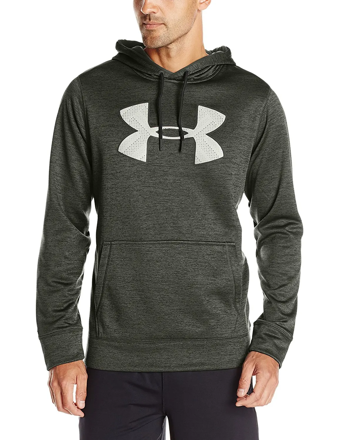 under armour men's storm armour fleece big logo twist hoodie