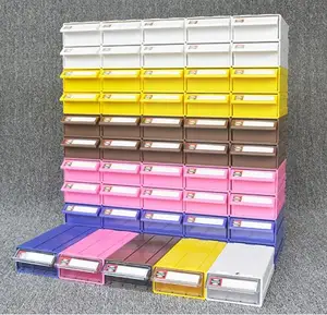 Image of stackable plastic parts drawer & industrial clear plastic box