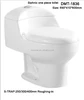 Made in China one piece toilet sanitary ware good design popular white S trap