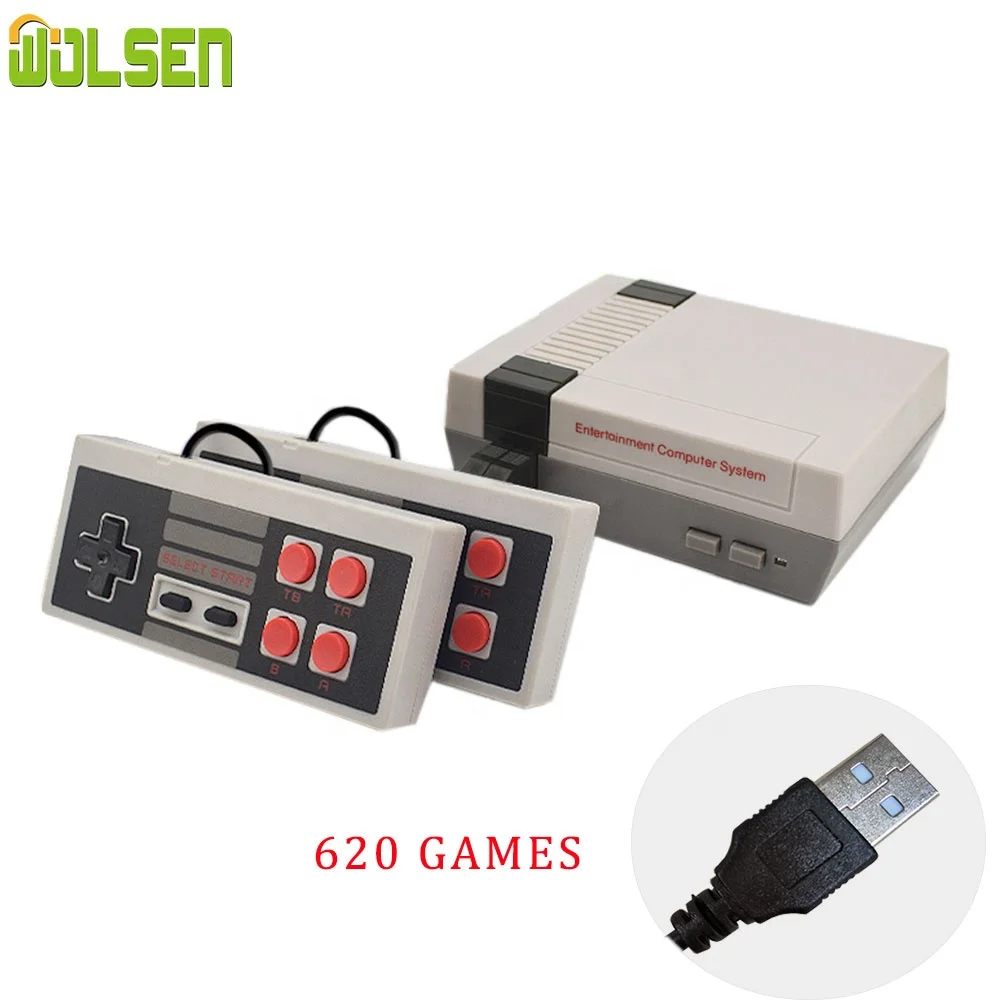 

WOLSEN 8 Bit Mini Consle Retro Game Nostalgic Handheld Retro 620 Video Game Console Device For Playing with Wired Controller