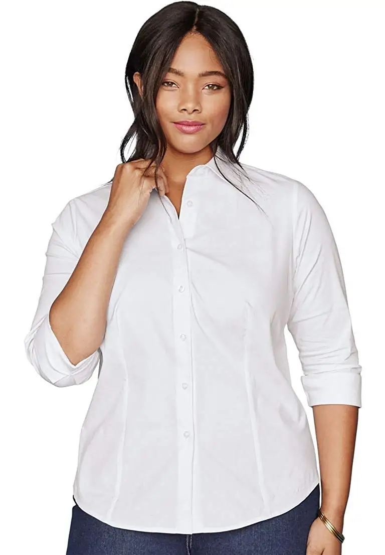 Jessica London Women's Plus Size Poplin Shirt