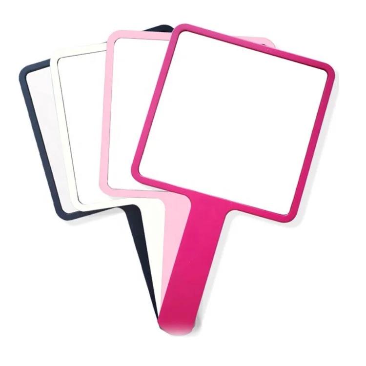 

Solid Color Custom Foldable Hand Mirror With High Quality Mirror, Pink/black/blue/whith