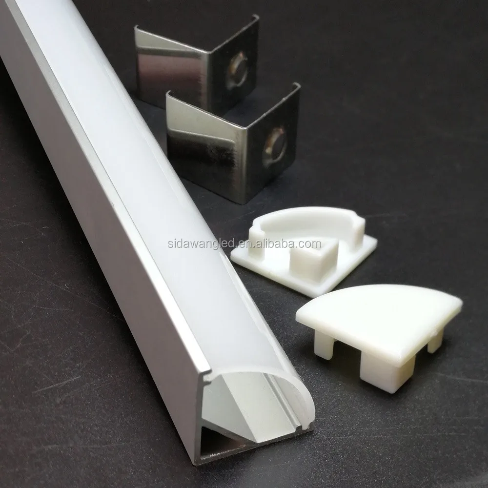 SDW002 Channel Plastic Angle 45 Degree Corner Aluminum Profile Led ...