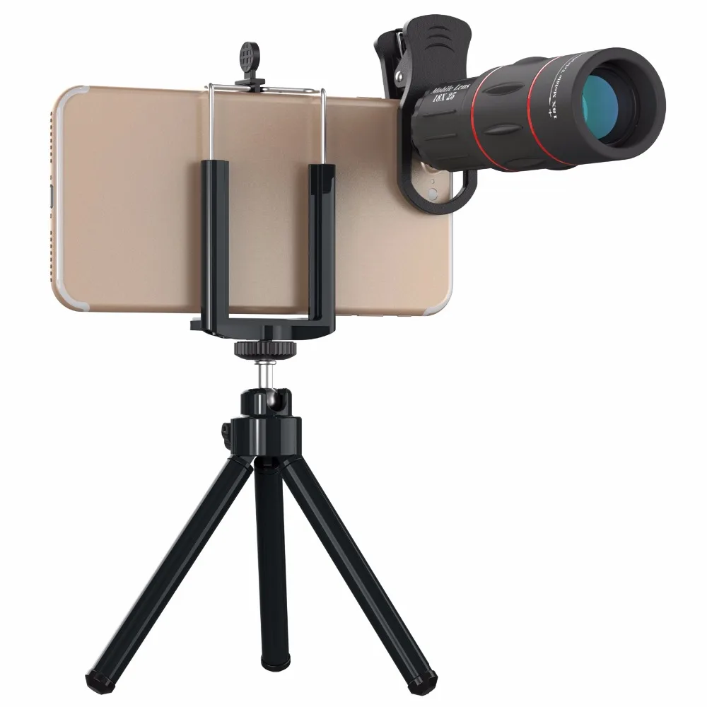 

Apexel free shipping telescope lens factory wholesale universal clip external mobile 18x telescope zoom lens