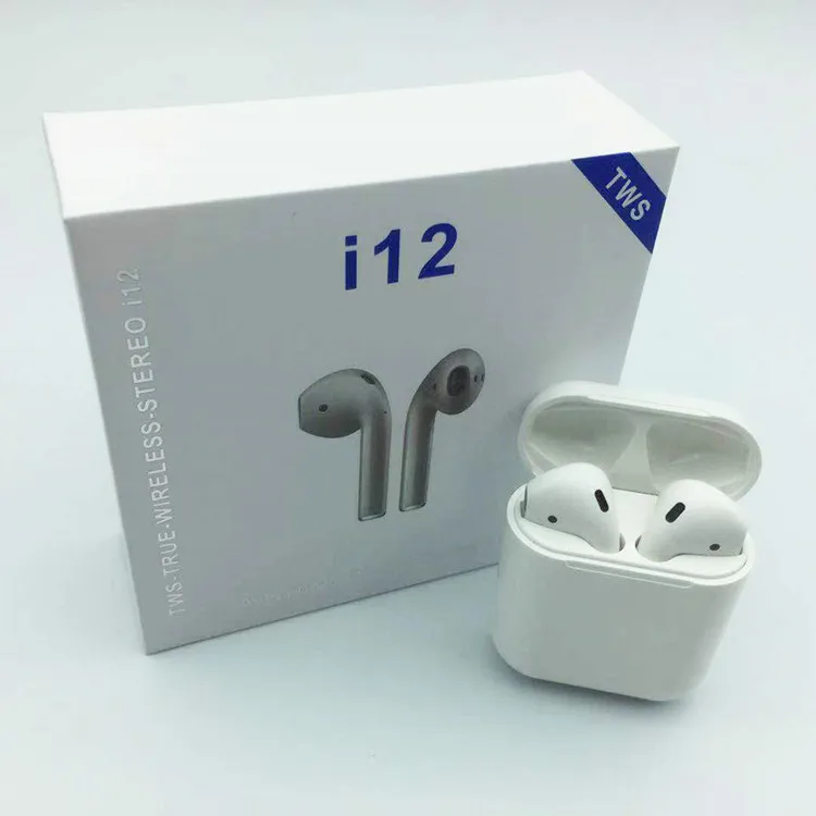 

I12 TWS 2019 Hot Earphone Hands Free touch Control i12 earbuds bluetooth TWS for iphone X auto pairing wireless headphones i12, White;black;green;red