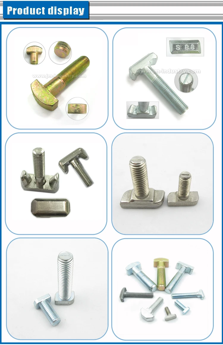 Elevator M4 T Head Bolt Stainless Steel With Manufacturers Markings