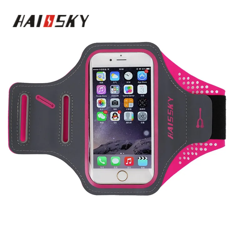 

Haissky 5.5 Customized OEM & ODM Running Sports Armband Mobile Phone Case for Iphone 6p/7p/8p/x Sumsung Galaxy S7 Edge Note 5, 4 colors