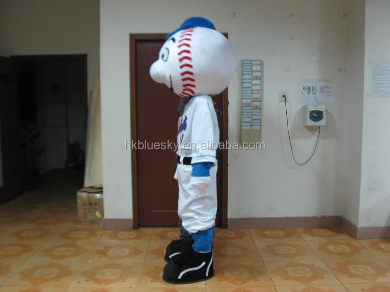 Mr met Mrmet Baseball Mascot Costume Adult Cartoon Character Outfit Suit  Corporate Image Film Large-sized Good-sized zz7860 - AliExpress