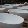 Kingkonree hotel bathroom solid surface narrow bathtub freestanding bath