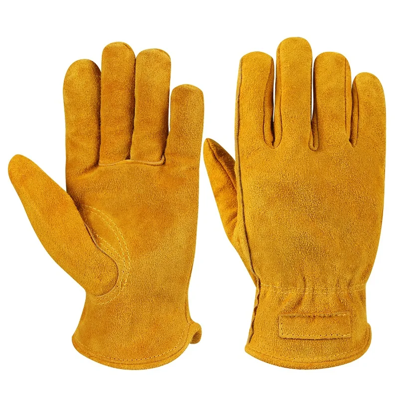 
Wholesale industrial cow leather work safety gloves 