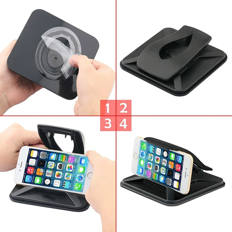 Universal Sticky Car Holder Dashboard Desktop Mount Anti Slip mobile phone Stand For Tablet GPS With Spring Loaded Clamp