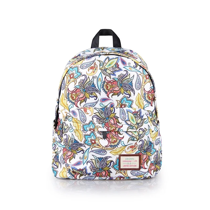 

Custom Sublimation Print Flower Bagpack Teenage Girls Women School Bagpack