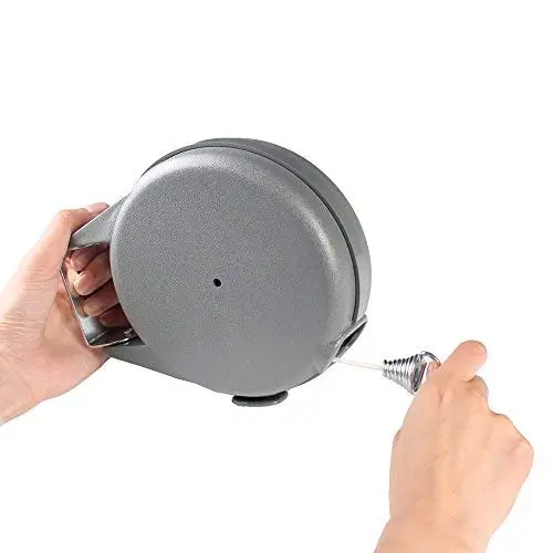 

2021 Trending Amazon ABS Casing PVC Rope Wall Mounted Clothes Line Plastic Garment Adjustable