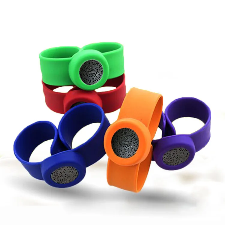 

BN1018 New Arrival Silicone Slap Kids Lava Stone Diffuser Essential Oil Bracelet