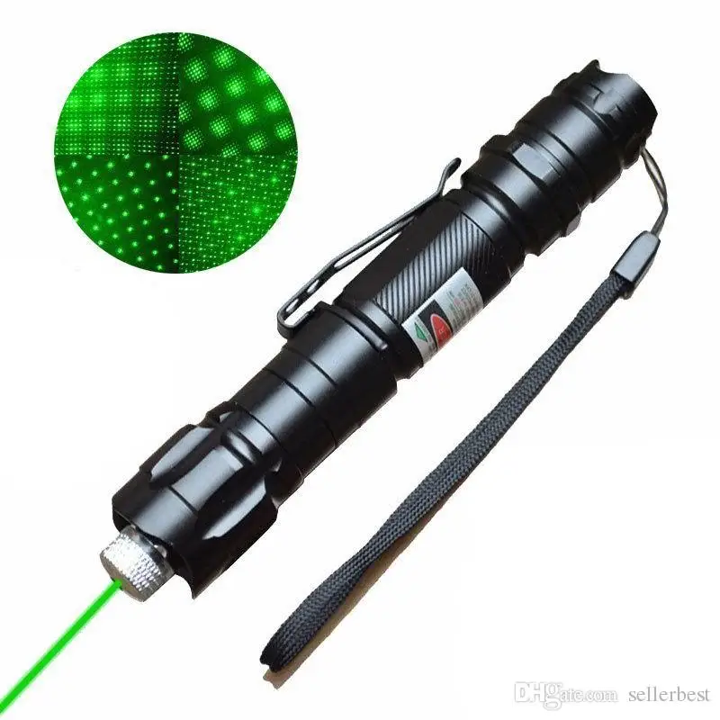 1 Pcs Hot Worldwide 8000M pointer 4 miles 532nm Green Laser Pointer Strong Pen high power powerful Free Shipping