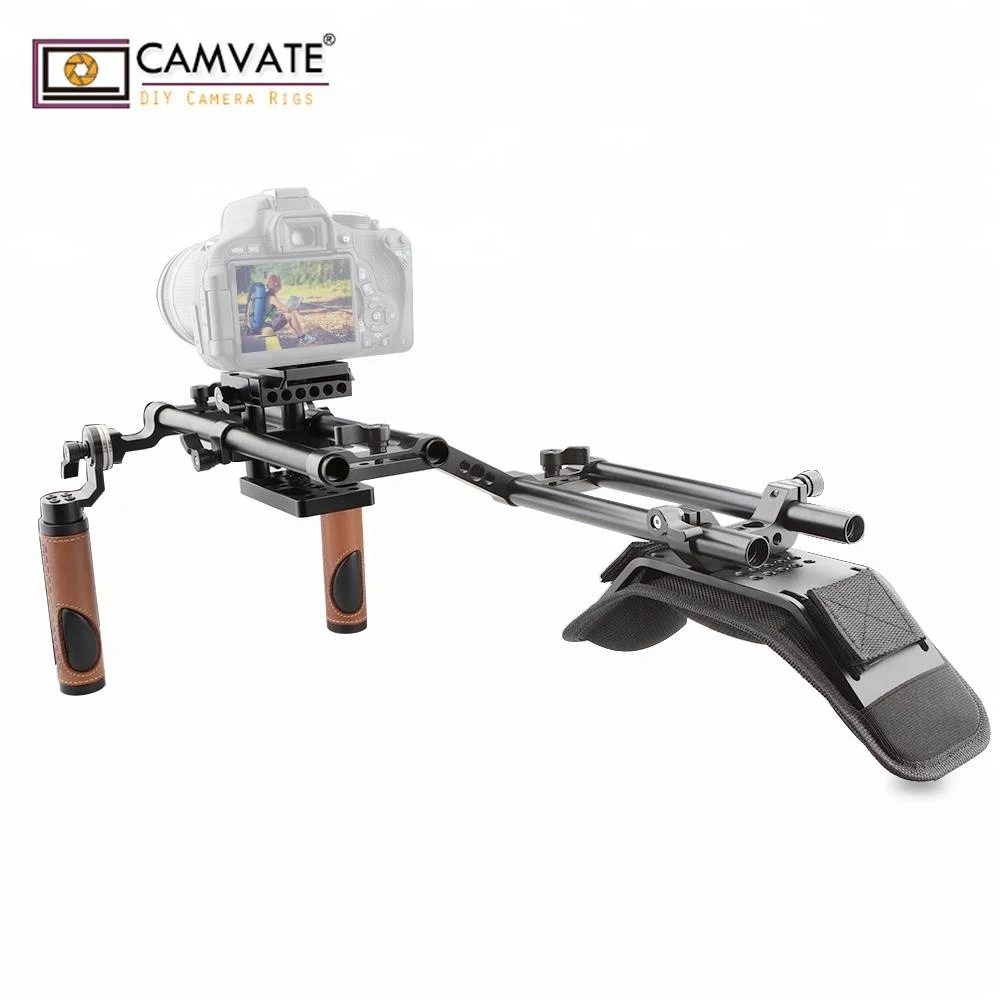 

CAMVATE best affordable dslr Camera stabilizer shoulder rig handgrip support kit, As picture show
