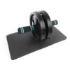 Gym fitness equipment hand roller exercise wheel with Silicone pad
