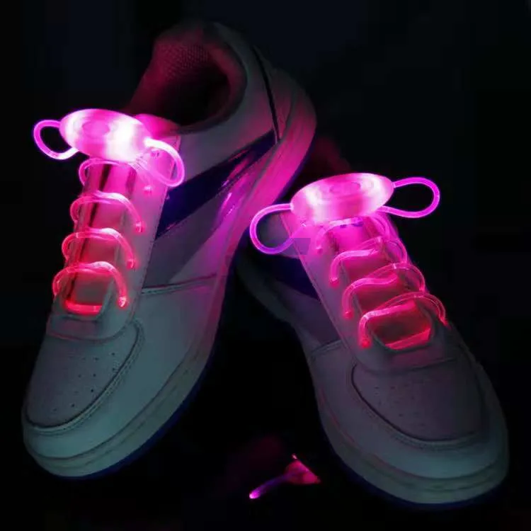 

Factory Direct Marketing Led Luminous Shoelaces Colorful Running Shoes With Lights TPU Transparent Flash Led Warning Light