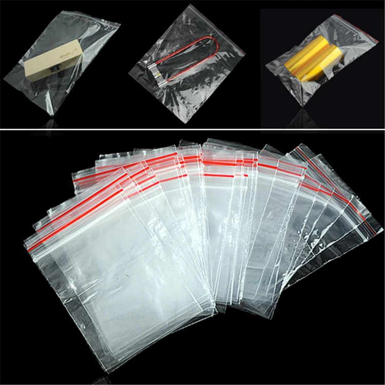 
Custom size clear eco friendly folding mini transparent plastic zipper bag for storage 