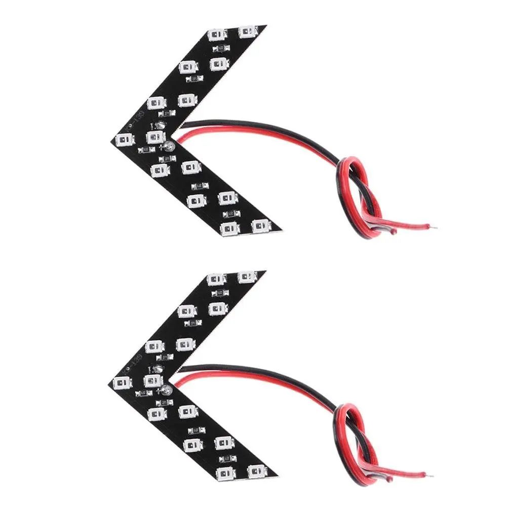 Occitop 2pcs Red 14SMD LED Car Rear View Side Mirror Arrow Panel Turn Signal Lights