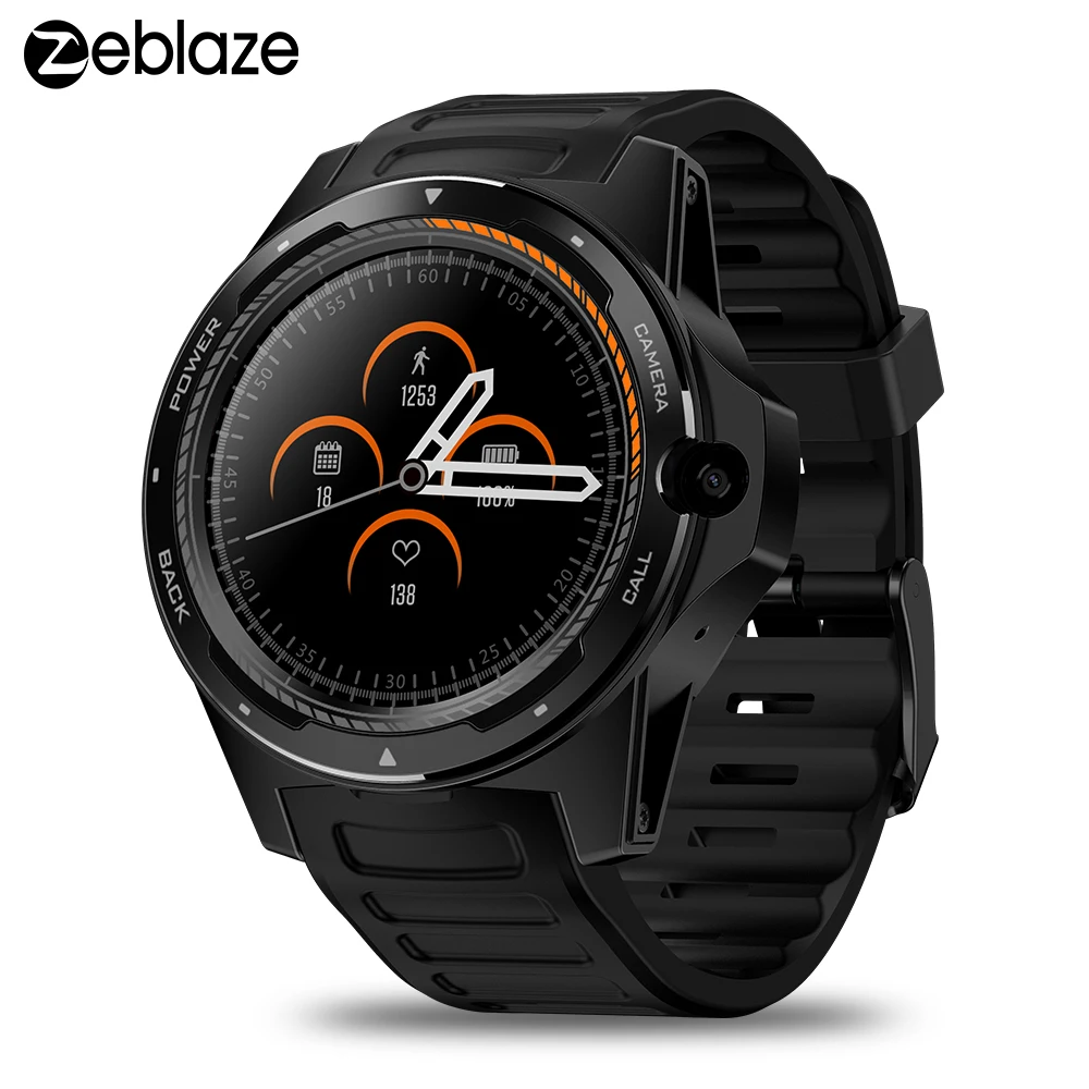 

2019 New Smart Watch Zeblaze THOR 5 8MP Camera Dual System GPS 1.39'' 2GB+16GB Heart Rate Monitor Men Women Smartwatch 4G