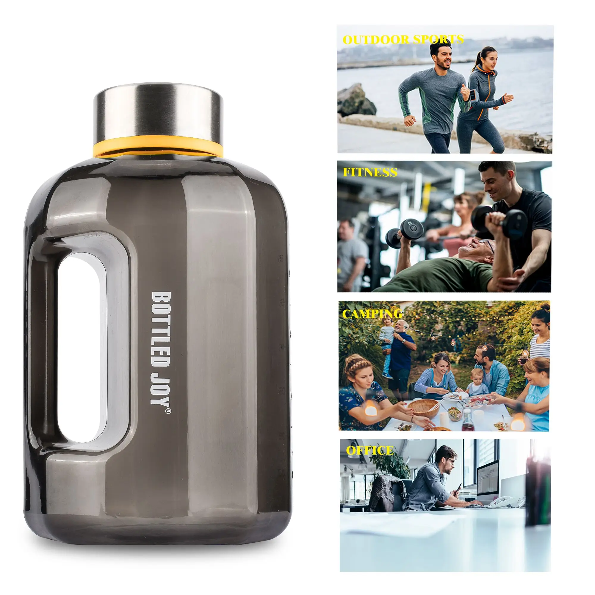 New Bpa Free 2.2l Large Capacity Plastic Gym Sports Water Jug Bottle