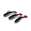 8cm Soft Bait Worm Lure 3D Eyes Soft Plastic fishing lures Lead weighted Swim bait shad Fishing Tackle