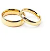 Stainless Steel Men & Women Golden Couple Matching Wedding Rings # Gold Ring