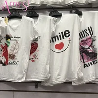 

1.11 Dollar WY096 Summer cheap good Milk silk cheap good white Bat short sleeve t shirt for woman casual