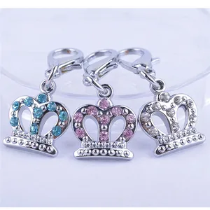 Pink Blue White Color Pet Dog Tags Rhinestone Collar Charm Lobster Clasp Jewelry Accessories Necklace Pendants Pet Supplies