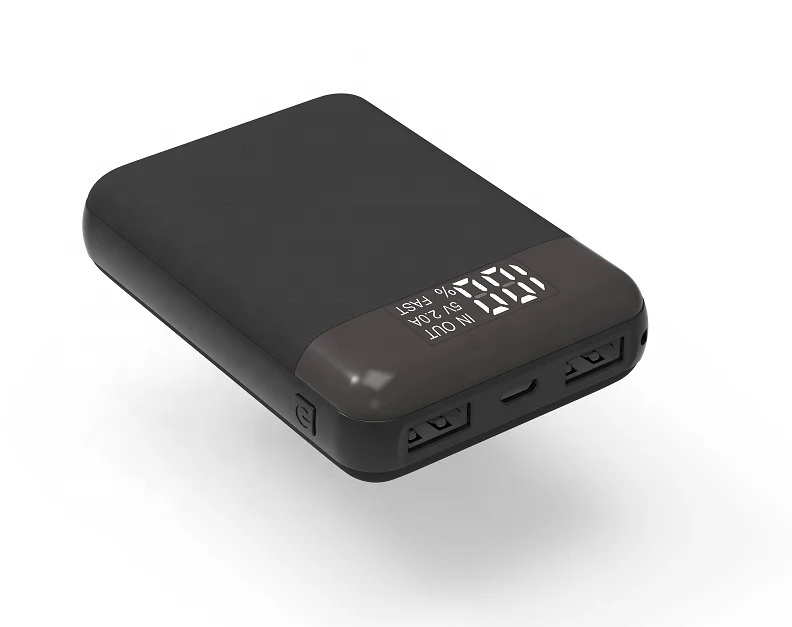 

2019 New Trending Powerbank 10000 mah portable power bank 10000mah LED Digital Display Portable Charger, Black white