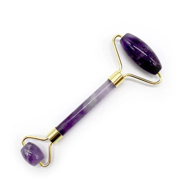 

Hot sell jade roller facial massager roller Amethyst facial rollers, Purple