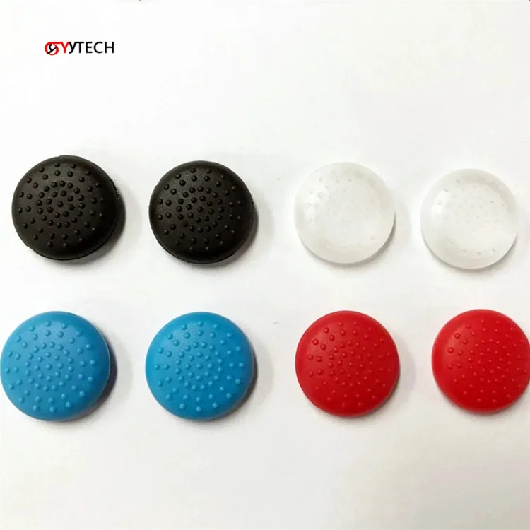 

Protective Thumb Stick Grips Cover TPU Cap for Switch Joy-Con Controller, Red;blue;black;crystal