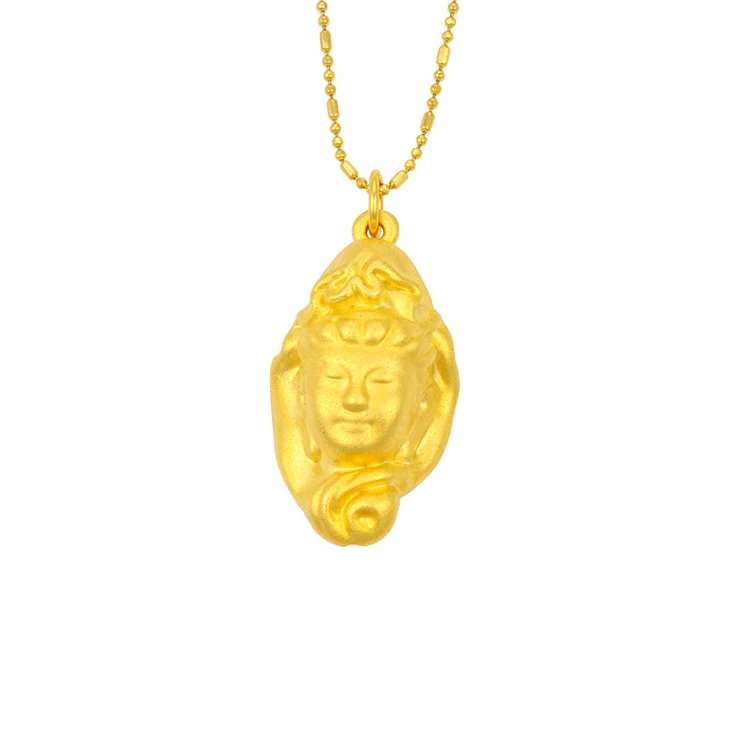 

Xuping make in China Guangzhou gold 24K dubai 3D design real gold plated buddha Guanyin pendant