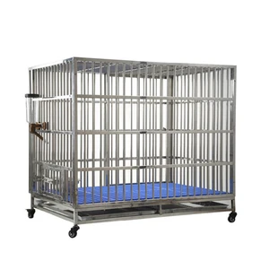 Image of Folding stainless steel Dog Cage Vet Equipment Animal crate For Dog