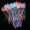 New Colorful Star Magic Wand Kids Children Girls Angel Fairy Wands Sticks Birthday Party Favors