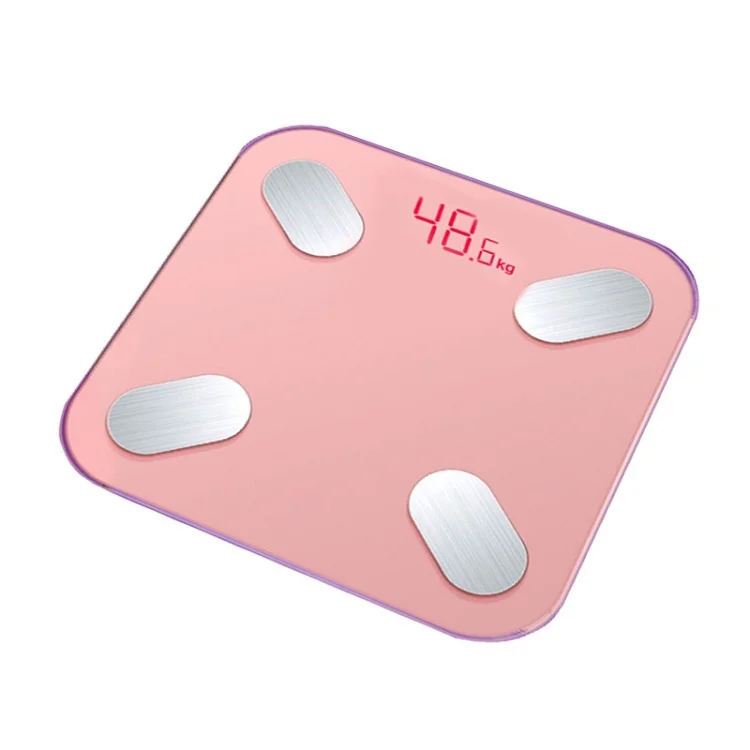 

Widely Used Square Pink Glass Weight Measuring Red LED Connection Machine Bady Fat Scale, N/a