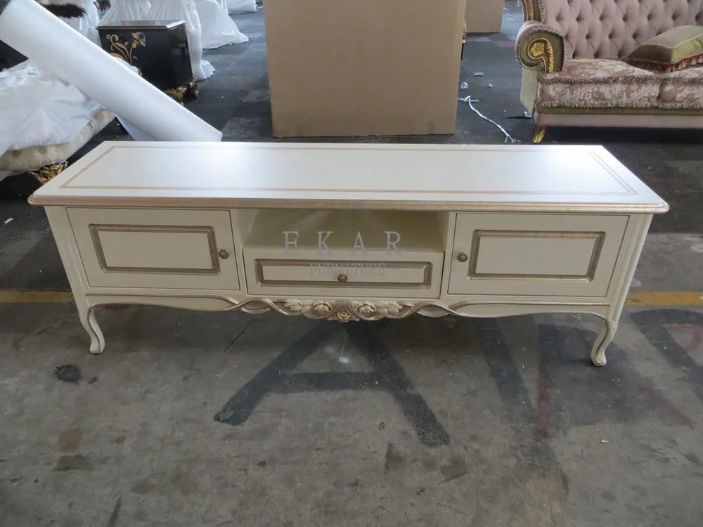 Soporte De Tv Tallado A Mano Con Cajón,Mueble De Madera Para Sala De