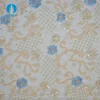 Sweet Girls Dress Cloth 3D Flower Embroidery Floral Fabric Lace With Sequins