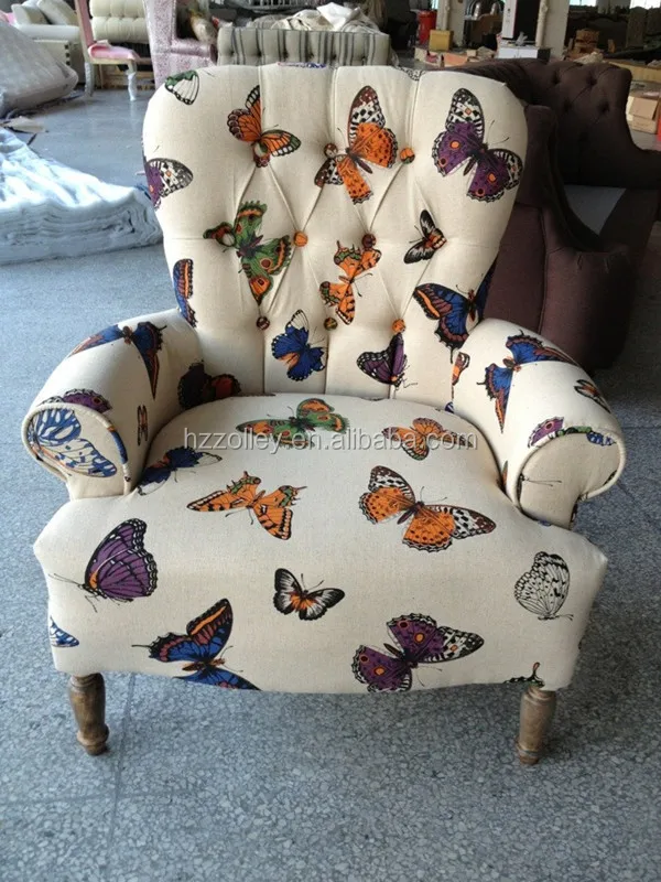 Silla De Comedor Clásica De Respaldo Alto De Lino De Estilo Francés