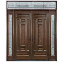 بريتيوود كتالوج فيلا التصميم الخارجي الأمامي دخول ورقة مزدوجة باب خشبي