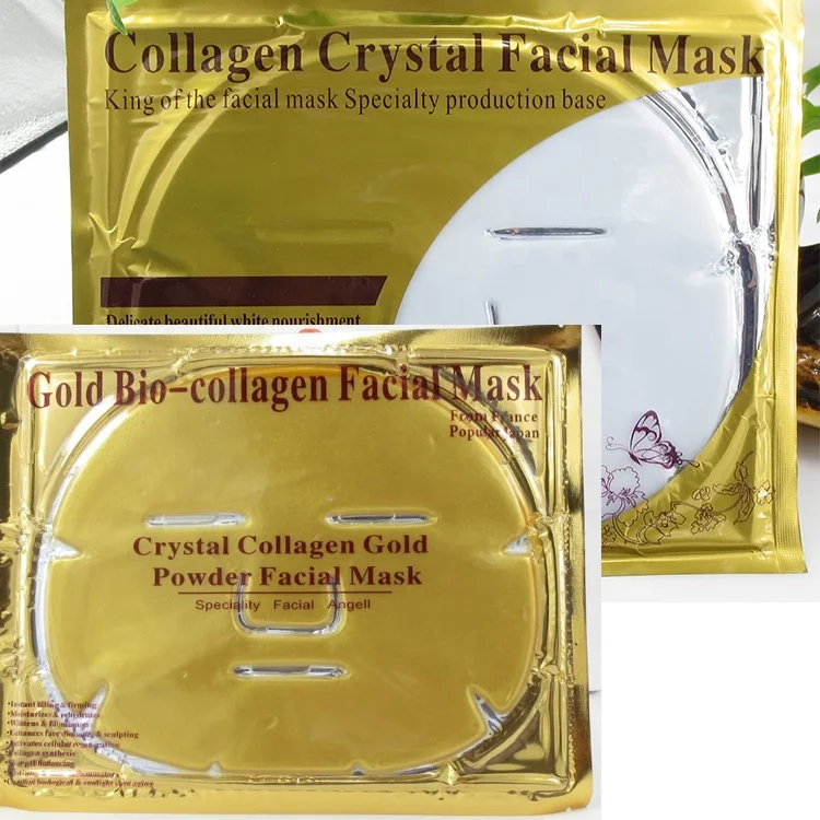 
24k Gold Collagen Hydrogel Face Masks WHOLESALE Hyaluronic Acid Vitamins E & C face Mask 