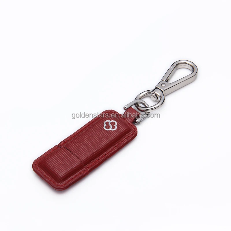 multifunctional leather USB shell keychain