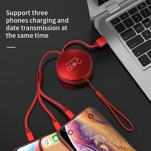 Retractable 1M Charging Cable iPhone Smartphones