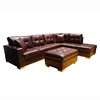 living room furniture classical style popular leather corner sectional sofa