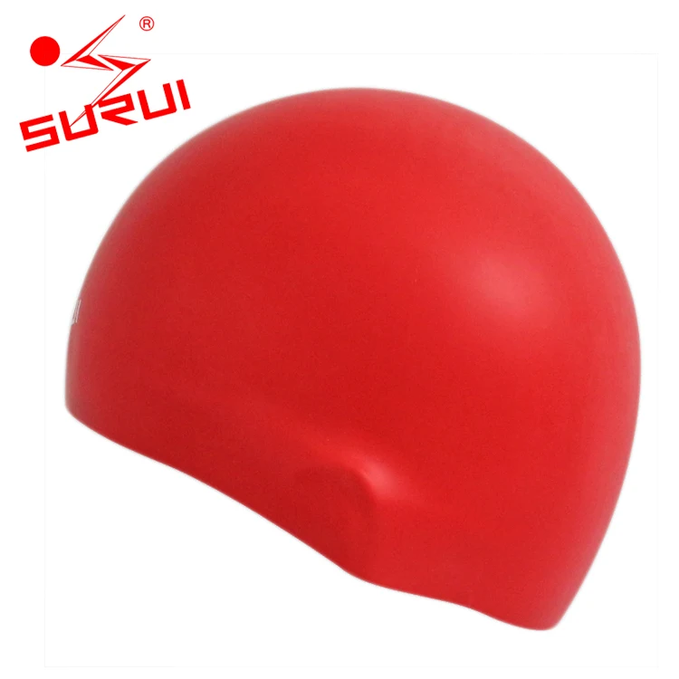 Adult 3D Dome Protect Ear Custom Funny Silicone Swim Cap for Competition