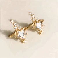 

925 silver dainty minimalist ear cuff star fashion earrings