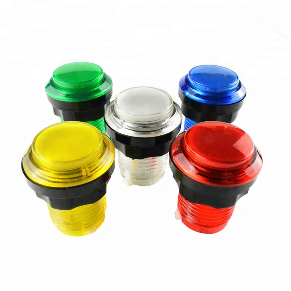 

MAME Arcade Manufacturer Low Price LED Arcade Button Chrome, Blue, red, green, yellow, white